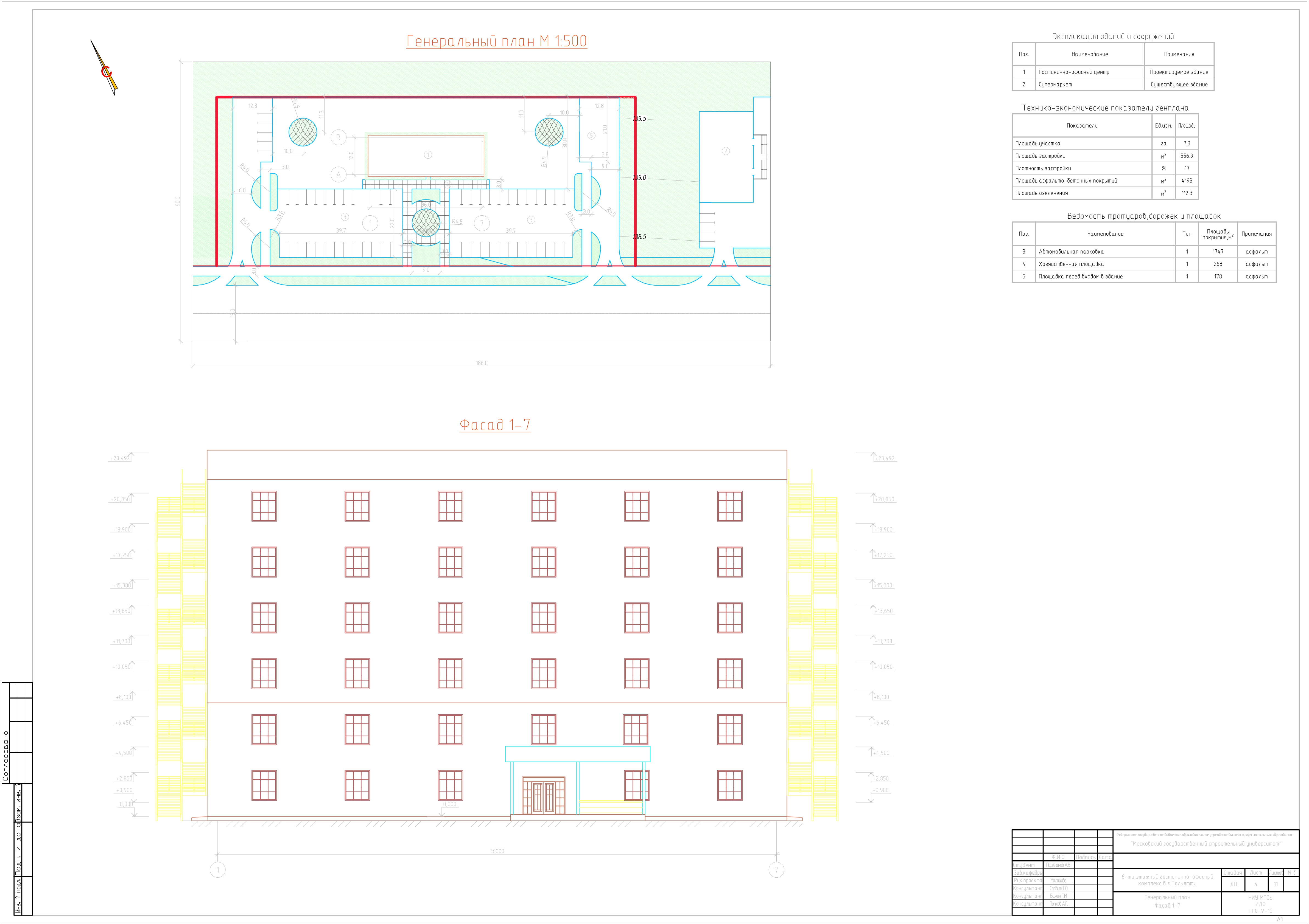 4 Архитектура Ген план, Фасад-001